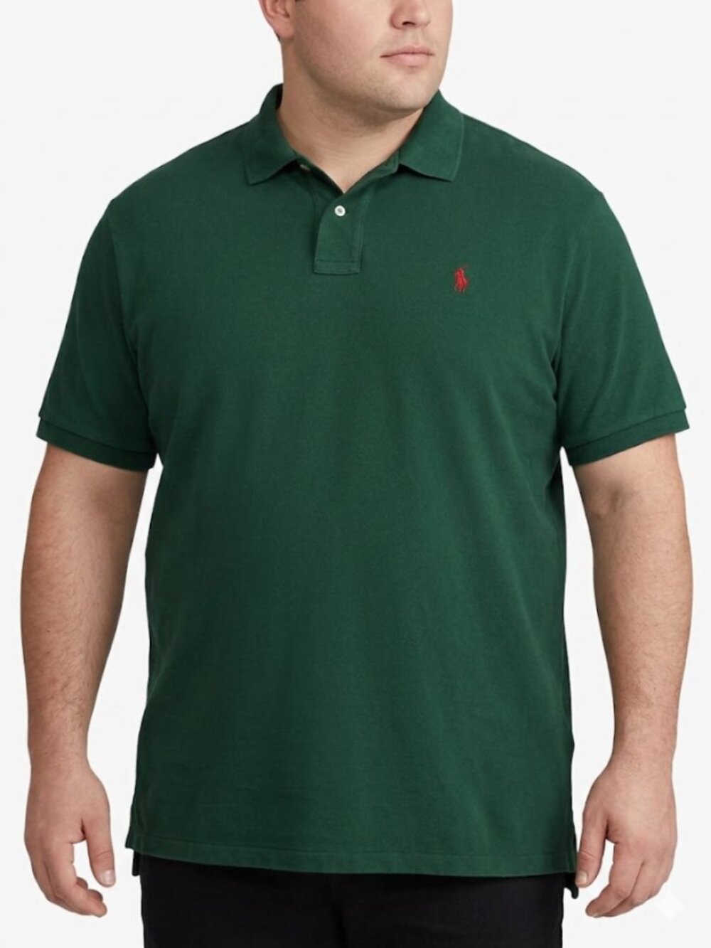 Polo Ralph Lauren Mens XXL Pine Green Cotton Polo Shirt Red Pony Short Sleeve
